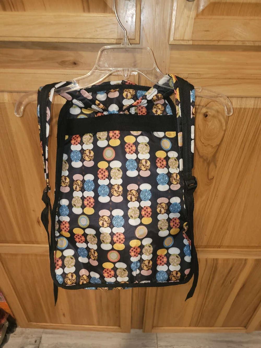 LeSportsac Navy Polka Dot Pattern Backpack